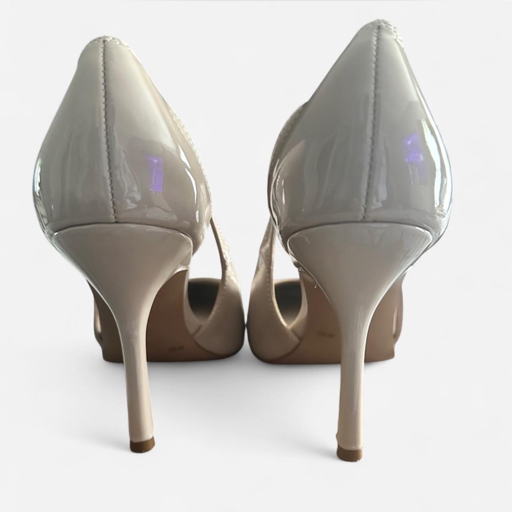 Women's Pointed Toe Patent High Heels in Nude - Picture 5 of 8